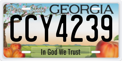GA license plate CCY4239