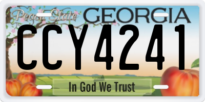 GA license plate CCY4241