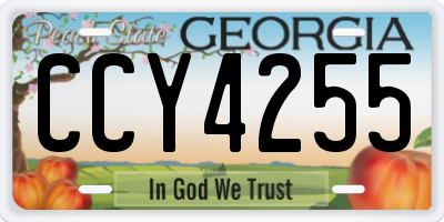 GA license plate CCY4255