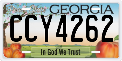 GA license plate CCY4262