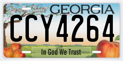 GA license plate CCY4264