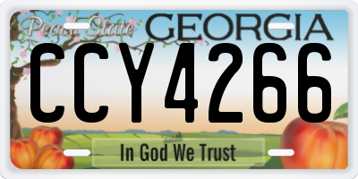 GA license plate CCY4266