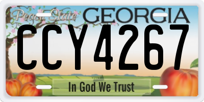 GA license plate CCY4267