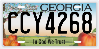GA license plate CCY4268