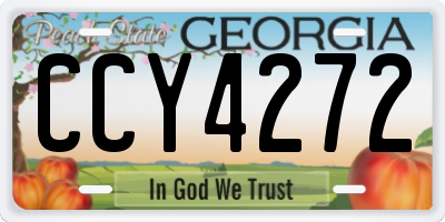 GA license plate CCY4272