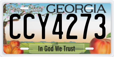 GA license plate CCY4273