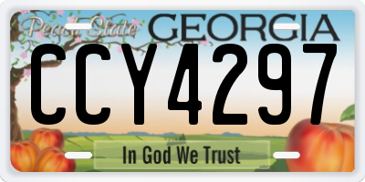 GA license plate CCY4297