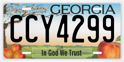 GA license plate CCY4299