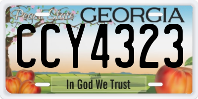 GA license plate CCY4323