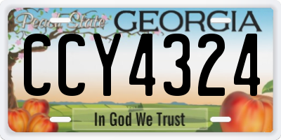 GA license plate CCY4324