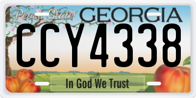 GA license plate CCY4338