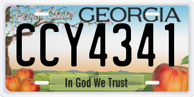 GA license plate CCY4341