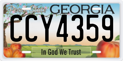 GA license plate CCY4359