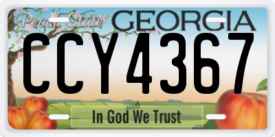 GA license plate CCY4367