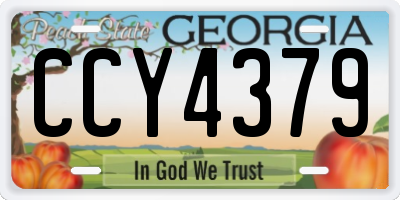 GA license plate CCY4379
