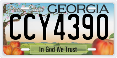 GA license plate CCY4390