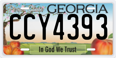 GA license plate CCY4393