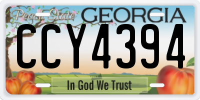 GA license plate CCY4394