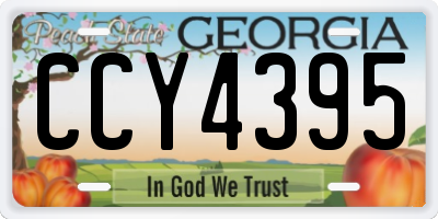GA license plate CCY4395
