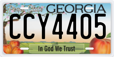GA license plate CCY4405