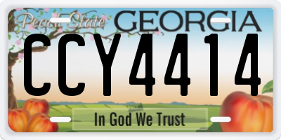 GA license plate CCY4414