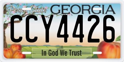 GA license plate CCY4426