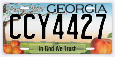 GA license plate CCY4427