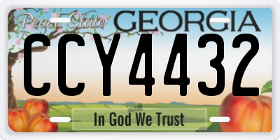 GA license plate CCY4432