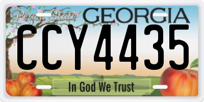 GA license plate CCY4435