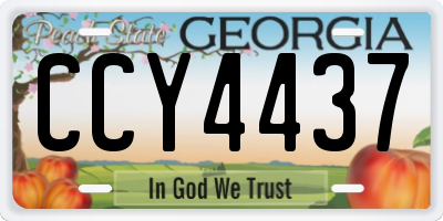 GA license plate CCY4437