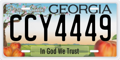 GA license plate CCY4449