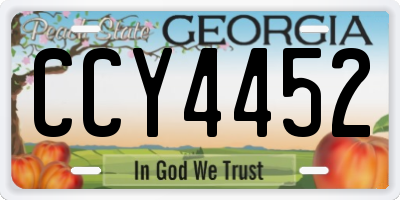 GA license plate CCY4452