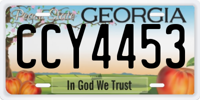 GA license plate CCY4453