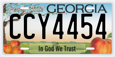 GA license plate CCY4454