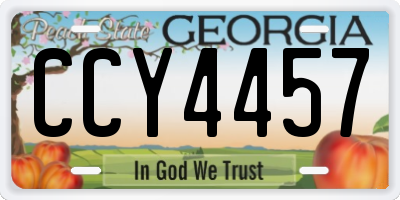 GA license plate CCY4457