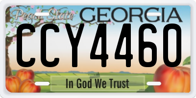 GA license plate CCY4460