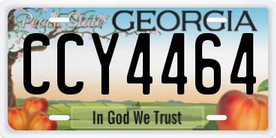 GA license plate CCY4464