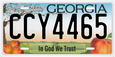 GA license plate CCY4465