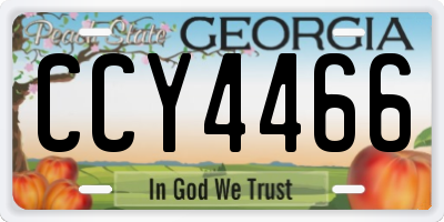 GA license plate CCY4466