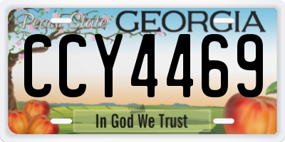 GA license plate CCY4469