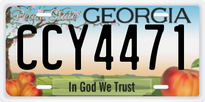 GA license plate CCY4471