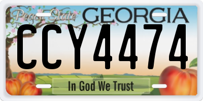 GA license plate CCY4474