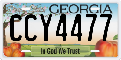 GA license plate CCY4477