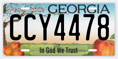 GA license plate CCY4478