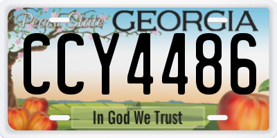GA license plate CCY4486