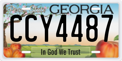 GA license plate CCY4487