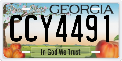 GA license plate CCY4491
