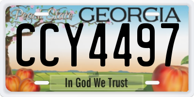GA license plate CCY4497