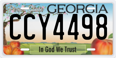 GA license plate CCY4498
