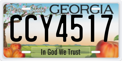 GA license plate CCY4517